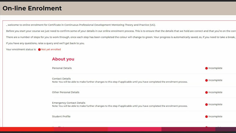 Thumbnail image for Online Enrolment